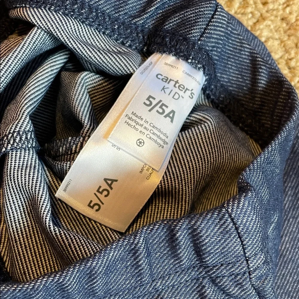 NWT Carters Kids Blue and Black Leggings